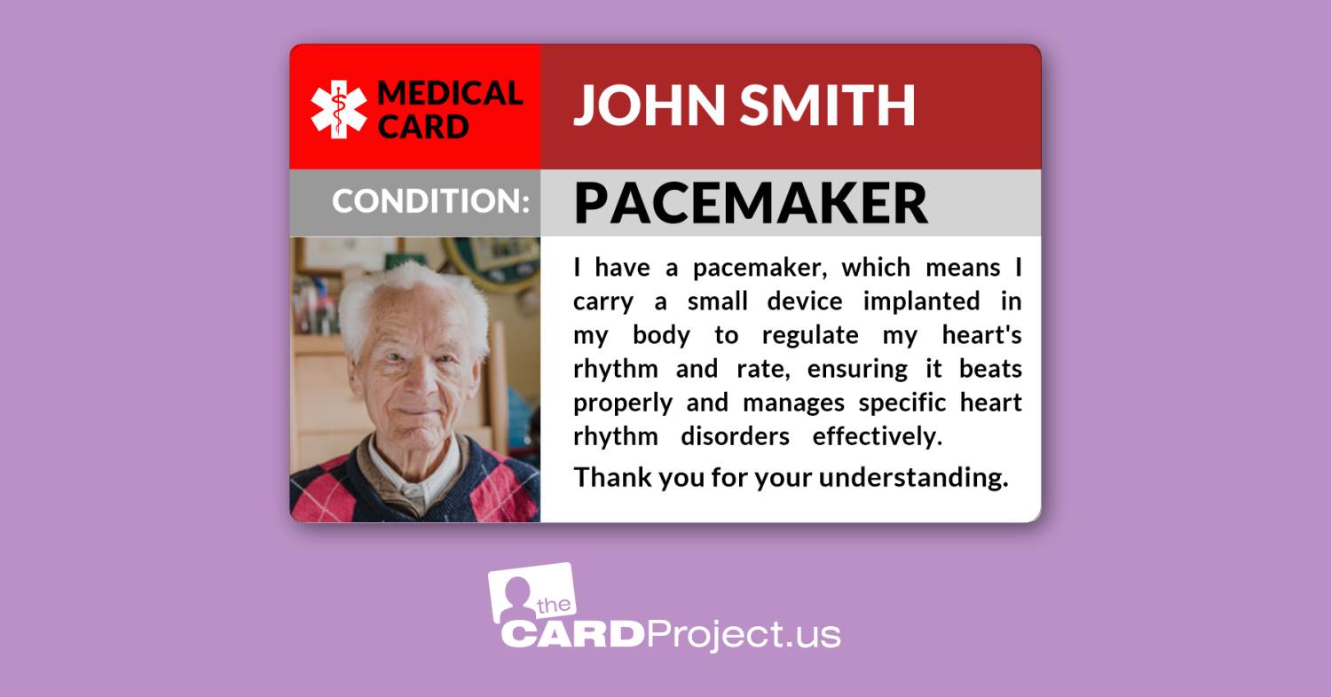 Pacemaker Photo Medical Card (FRONT)